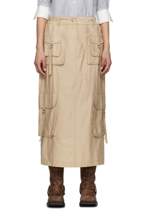Acne Studios Beige Cargo Maxi Skirt