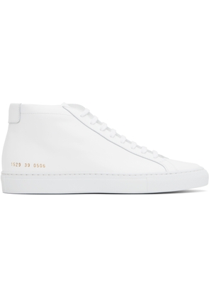 Common Projects White Original Achilles Mid Sneakers