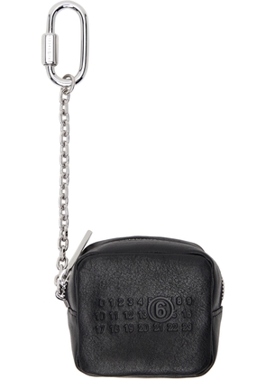 MM6 Maison Margiela Black Calfskin Coin Pouch