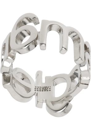MM6 Maison Margiela Silver Letter Logo Ring