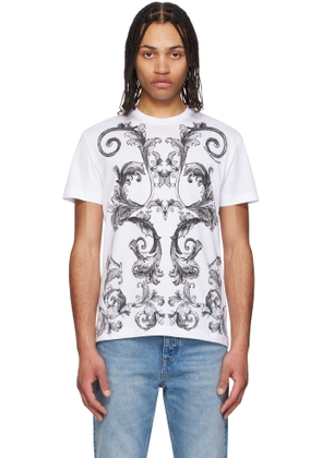 Versace Jeans Couture White Outline Barocco T-shirt