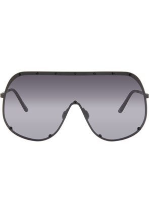 Rick Owens Black Hollywood Shield Sunglasses