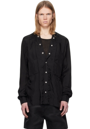 Rick Owens Black Hollywood Larry Fogpocket Shirt