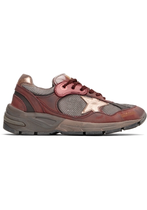Golden Goose Burgundy & Brown Dad-Star Sneakers