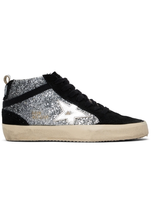 Golden Goose Black & Silver Mid Star Sneakers