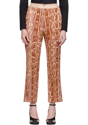 Dries Van Noten Orange Pinched Seam Trousers