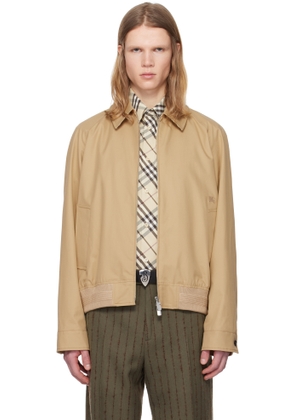 Burberry Beige Gabardine Chester Harrington Jacket