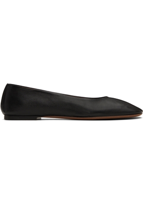 The Row Black Square Ballerina Flats