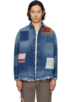 Marni Blue Stone Cotton Denim Shirt