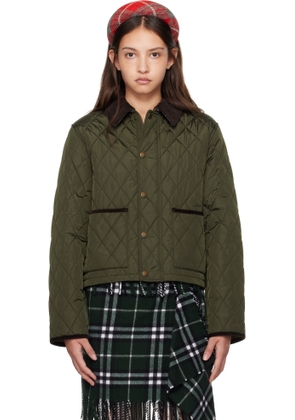 Burberry Khaki Short Quilted Jacket