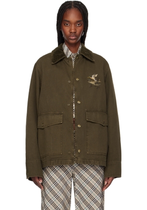 Burberry Khaki Cotton Field Jacket