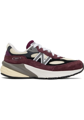 New Balance Burgundy & Beige 'Made in USA' 990v6 Sneakers