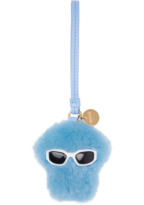 Versace Blue Medusa Fluffy Charm Keychain