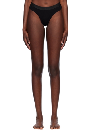 CDLP Three-Pack Black Jacquard Thongs