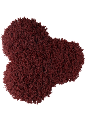 Mush Studios SSENSE Exclusive Burgundy Poof Shag Rug