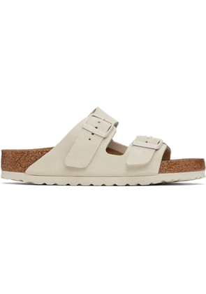 Birkenstock Off-White Regular Arizona Soft Footbed Sandals