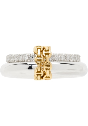Spinelli Kilcollin Silver & Gold HOORSENBUHS Edition Virgo Pavé Hb Ring