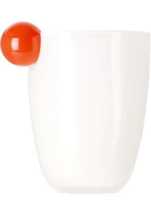 Helle Mardahl Off-White & Orange Bon Bon 'The Glass with a Twist' Water Glass