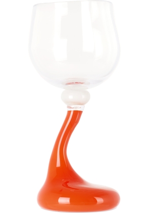 Helle Mardahl Orange & Off-White Bon Bon 'The Goblet Mega' White Wine Glass