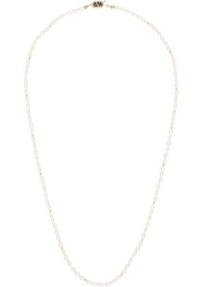 Valentino Garavani White Ovalette Pearl Necklace