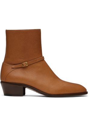 Valentino Garavani Tan Pat Boots