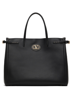 Valentino Garavani Black Antibes Large Calfskin Shopping Tote