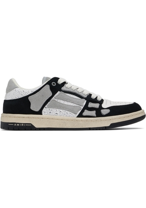 AMIRI Black & White Crystal Skel-Top Low Sneakers