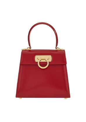 Ferragamo Small Iconic Top Handle Bag - Red