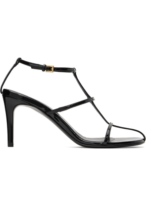 KHAITE Black Cage Heeled Sandals