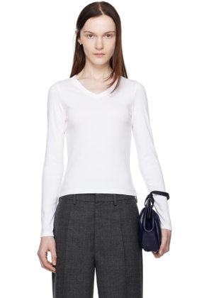FLORE FLORE White Jill Long Sleeve T-shirt