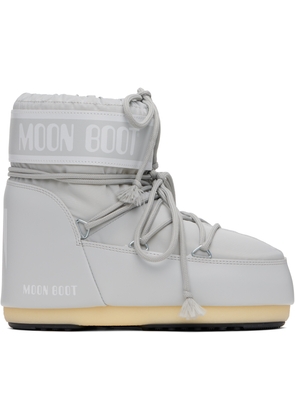 Moon Boot Gray Icon Low Nylon Boots