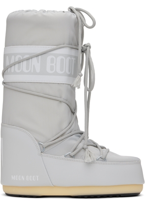 Moon Boot Gray Icon Nylon Boots