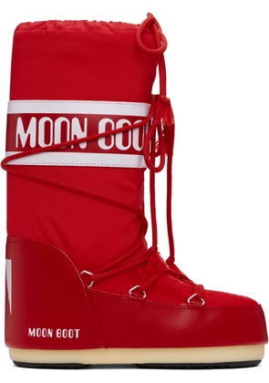 Moon Boot Red Icon Nylon Boots