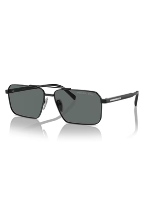 Prada Polarized Dark Grey Navigator Mens Sunglasses PR A57S 1AB5Z1 58