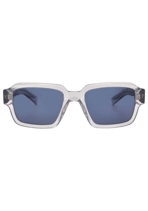 Prada Blue Rectangular Mens Sunglasses PR 02ZS U430A9 52