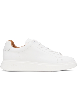 BOSS White Leather Sneakers