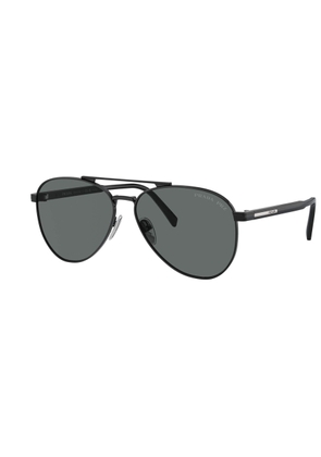 Prada Polarized Dark Grey Pilot Mens Sunglasses PR A58S 1AB5Z1 58