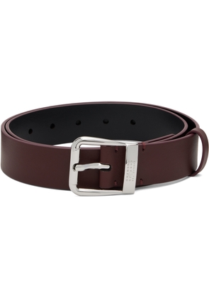 MM6 Maison Margiela Burgundy Leather Belt
