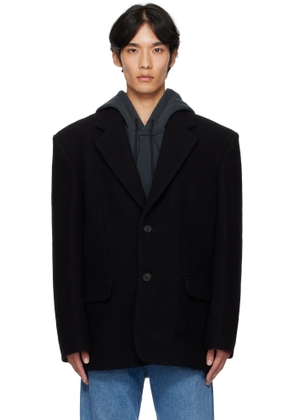 MM6 Maison Margiela Black Felted Blazer