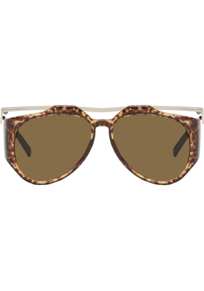 Saint Laurent Gold & Brown SL M137 Amelia Sunglasses
