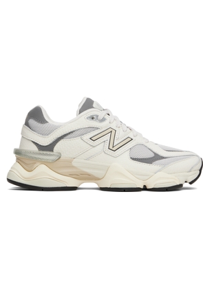 New Balance White & Gray 9060 Sneakers