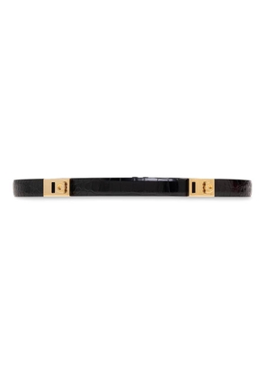 Ferragamo Black Adjustable Hug Belt, Size 100 cm
