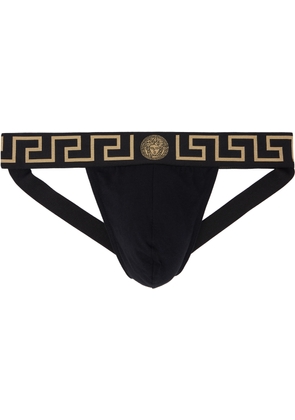 Versace Black Greca Border Jockstrap