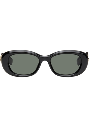 Gucci Black GG Oval Sunglasses
