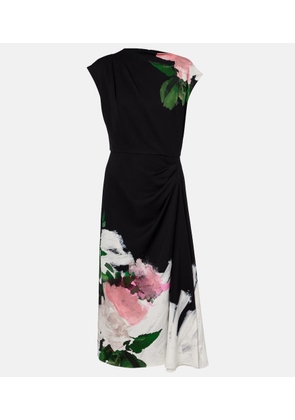 Erdem Floral gathered midi dress