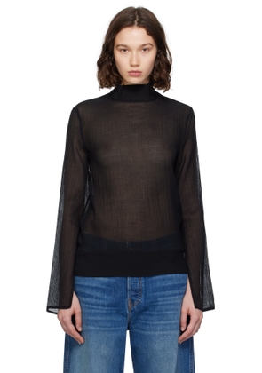 TOTEME Black Slit Sleeve Blouse