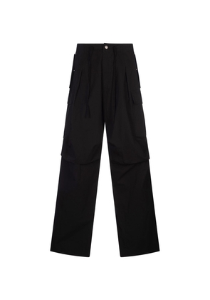 Alexander McQueen Cargo Trousers With Pleat In Black