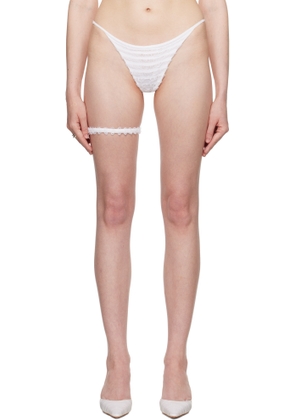DU CIEL SSENSE Exclusive Bridal Capsule Fleur String Thong