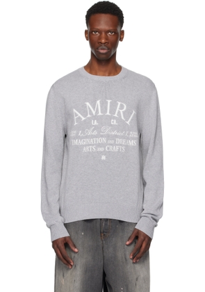 AMIRI Gray 'AMIRI Arts District' Crew Sweater
