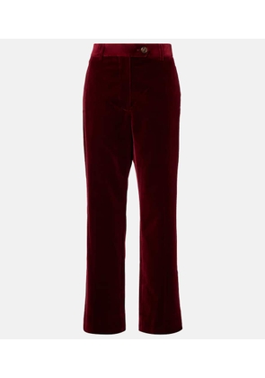 Blaze Milano Nana cotton velvet straight pants